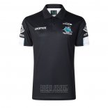 Jersey Polo Cronulla Sutherland Sharks Rugby 2026 Black
