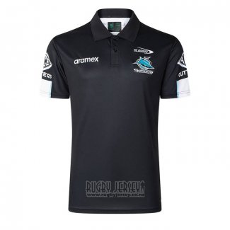 Jersey Polo Cronulla Sutherland Sharks Rugby 2026 Black