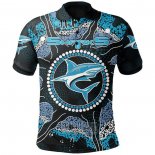 Polo Cronulla Sutherland Sharks Rugby Jersey 2021 Indigenous