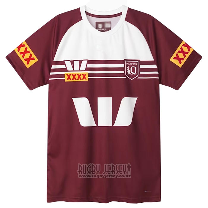 Jersey Queensland Maroons Rugby 2024 Training Red | RUGBYJERSEY.CO.NZ